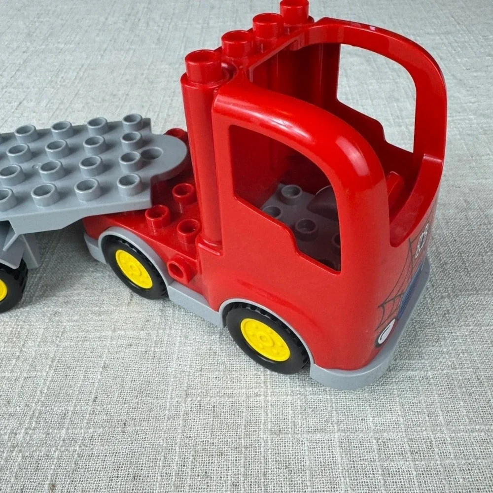 LEGO Duplo Spider-Man Semi Truck Kids Red Grey Excellent Marvel Toy Vehicle